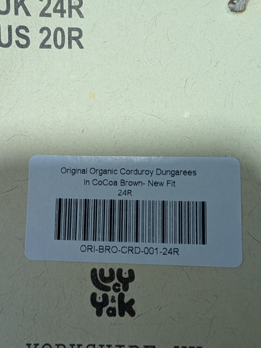 Lucy & Yak Womens NWT Sz 20R Cocoa Brown Original Org Corduroy Overall Dungarees - Picture 10 of 11
